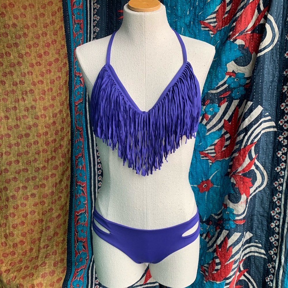 L *Space Fringe Purple Bikini
